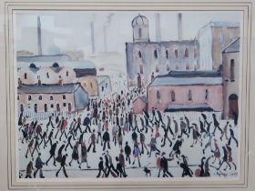 LAURENCE STEPHEN LOWRY (ENGLISH 1887-1976)  GOING TO WORK (1959)  Print multiple, numbered 251/