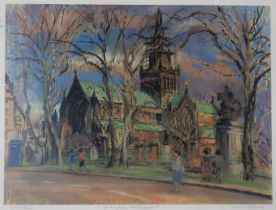 ANTHONY ARMSTRONG (SCOTTISH b.1935)  GLASGOW CATHERDRAL  Print multiple, signed lower right,