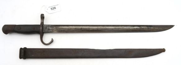 A WW2-era Japanese Type 30 Arisaka bayonet, the blade measuring approx. 39.5cm in length and