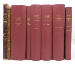 THE ACTS OF THE PARLIAMENTS OF SCOTLAND Eight substantial demy folio volumes comprising Registrum