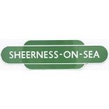Totem BR(S) FF SHEERNESS-ON-SEA from the former South Eastern and Chatham Railway station on the