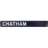 Southern Railway destination board enamel CHATHAM from the departure board at either Charing Cross