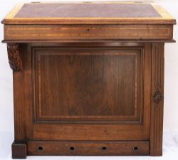 London & North Western Railway small desk with writing slope. The mahogany base and writing slope