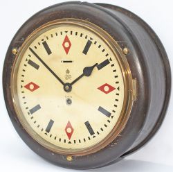 Post Office double sided 10 inch mahogany cased dial clock fitted with an English going barrel