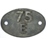 Shedplate 75E Three Bridges 1948 to June 1964. This ex LBSCR shed had 30 locos on its books in the