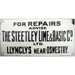 Wagonplate FOR REPAIRS ADVISE THE STEETLEY LIME & BASIC CO. LTD. LLYNCLYS NEAROSWESTRY Rectangular