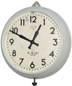 British Railways Eastern Region 9 inch plastic cased wall clock. The original dial shows BR(E) 13210
