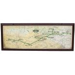 Carriage print LONDON TRANSPORT (METROPOLITAN LINE) Line Diagram, shows To Baker street and City and