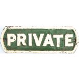 London & South Western Railway doorplate PRIVATE. Cast iron in original condition, measures 11.