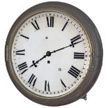 North Eastern Railway 12in dial mahogany cased railway clock probably supplied by Harrison & Son