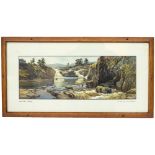 Carriage print HIGH FORCE TEESDALE by E.W. Haslehurst from the LNER Pre War Series. In an original