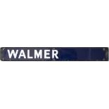 Southern Railway destination board enamel WALMER from the departure board at either Charing Cross or