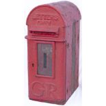 Cast iron post box, lamp box short door type, George V. In original condition with makers name W