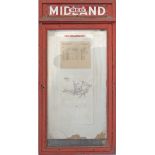 Bus timetable Display Case complete with original enamel MIDLAND RED. In very good condition