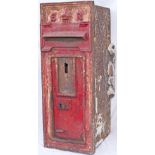 Wall mounted cast iron post box Edward VII and Crown. Complete with lock, key missing and front wire