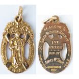 St John Ambulance Association 15 carat gold medal. 1st PRIZE WON BY JAMES McHOULL GLASGOW & SOUTH