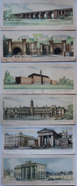 Carriage Prints, qty 6 loose comprising: Wolverton Viaduct from the LMR Railway Architecture