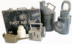 A miscellany comprising: a BR(W) First Aid Box that looks pretty well contents complete; a small