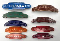 A small collection of BRITISH RAILWAYS Totem Capbadges, all by either JR Gaunt or J. Pinches