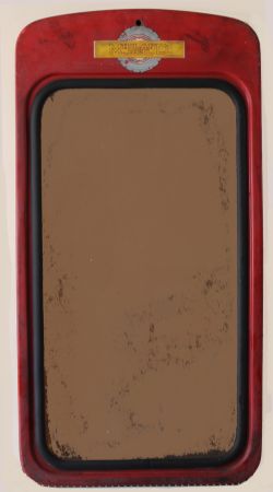 Fibre glass Midland Red Roadside Timetable Case with clear plastic front. Measures 36in x 18.5in