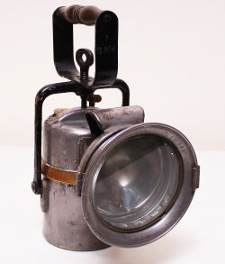 Acetylene Handlamp with BR(W) stamped in the handle and also on the body. Both brass plates attached