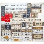 Box of approximately 51 London Underground plates from Signal Boxes or IMR's, probably the