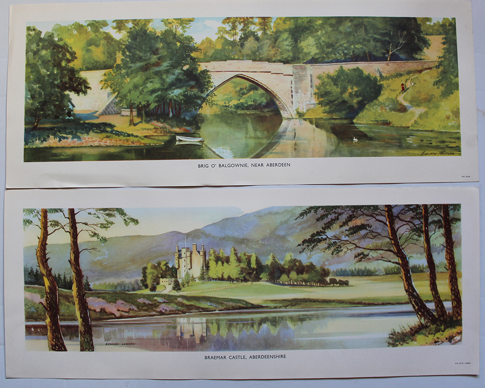 BR(Sc) Carriage Prints, a loose pair comprising: Brig O’ Balgownie, near Aberdeen and Braemar