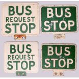 Southern National cast alloy, double sided Bus Signs, Bus Stop and Bus Request Stop. (2 items)