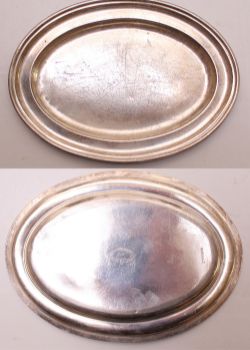 North British Railway silver plate Salver, base marked with full company title within a garter
