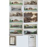 A small collection of Carriage Prints and other paperwork comprising: a pair of framed Hamilton