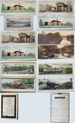 A small collection of Carriage Prints and other paperwork comprising: a pair of framed Hamilton