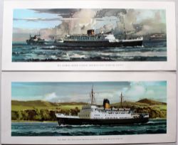 Carriage Prints, a loose pair comprising: M.V. Cambria British Railways Holyhead Dun Laoghaire