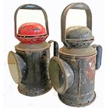 A pair of GWR 3 aspect Handlamps, both complete (2 items)