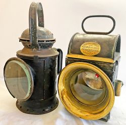 GWR 3 aspect Handlamp with reservoir and BR burner but blue glass missing and requiring the front