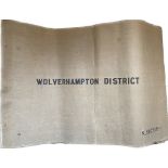 British Railways large canvas folder containing 10 hand coloured section plans of Wolverhampton