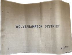 British Railways large canvas folder containing 10 hand coloured section plans of Wolverhampton