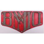 Cast brass BMMO plate (Birmingham & Midland Motor Omnibus Co Ltd which was the limited company of