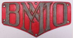 Cast brass BMMO plate (Birmingham & Midland Motor Omnibus Co Ltd which was the limited company of