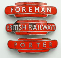 BR(NE) enamel Totem Capbadges by Gaunt comprising: FOREMAN with rear clip, excellent condition;
