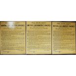 Great Western Railway Notice MOVING LOCOMOTIVE ENGINES, quantity 3, all pretty much in the same,