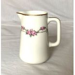 Limoges China Jug with rose pattern marked Theodore Haviland, France on the base. Difficult to see