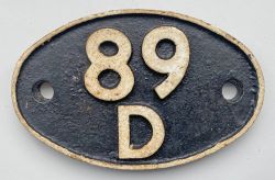 Shedplate 89D, Oswestry until 1963, unrestored rear.