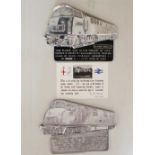 Swindon Works cast aluminium Commemorative Plaque, Warship 823 numbered 859 together with matching