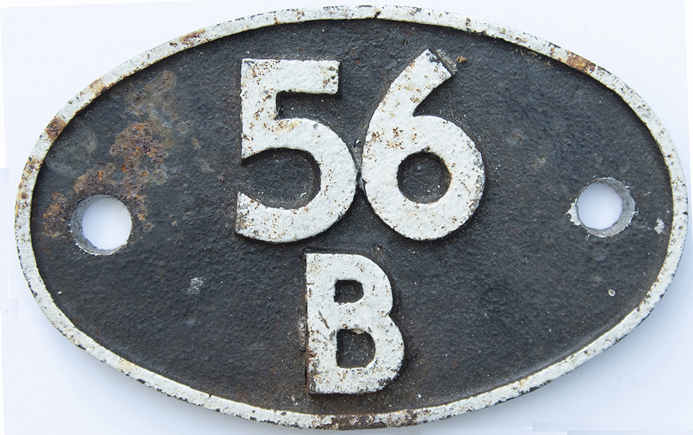 Shedplate 56B Ardsley October 1956 - October 1965. This former GNR shed was originally in the ER 37A