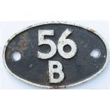 Shedplate 56B Ardsley October 1956 - October 1965. This former GNR shed was originally in the ER 37A