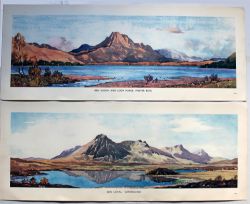 BR(Sc) Carriage Prints, a loose pair comprising: Ben Slioch and Loch Maree, Wester Ross and Ben