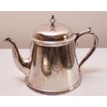 GWR Birmingham Restaurant silver plate Tea Pot with lid by Elkington. Twin shield crest on side with