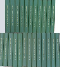 Fully bound volumes of British Railways Illustrated, a complete run from Volume 1 to Volume 20.