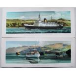 Carriage Prints, a loose pair comprising: T.S.S. Duke Of Lancaster British Railways Heysham