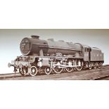Official Works Photograph of LMS 6104 SCOTTISH BORDERER signed lower right by H G Ivatt with the